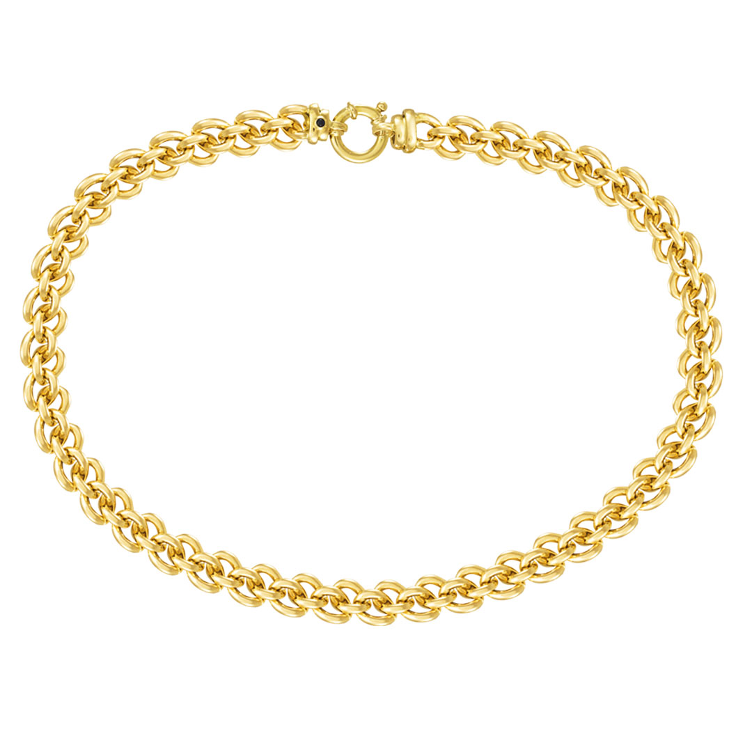 collier-double-gourmette-or Collier Double Gourmette 10mm