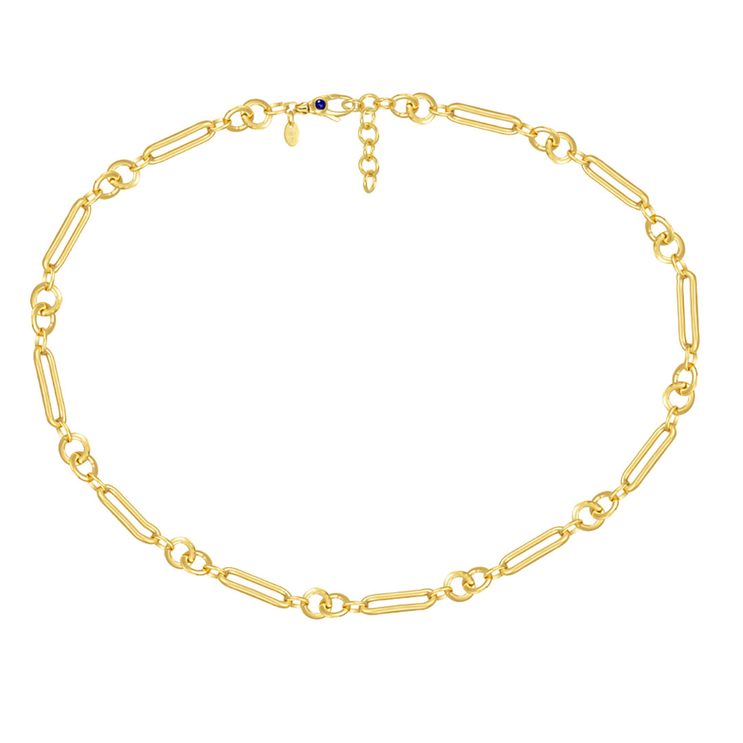 collier-maille-alternee-ronde-ovale Collier Maille Alternée Ronde Ovale Or 9mm
