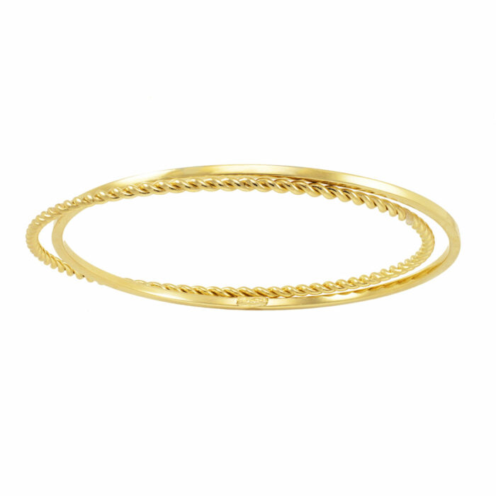 double bracelet jonc or