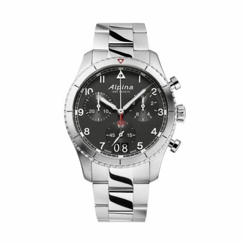Montre Alpina Pilot Chronographe Big Date AL-372BW4S26B