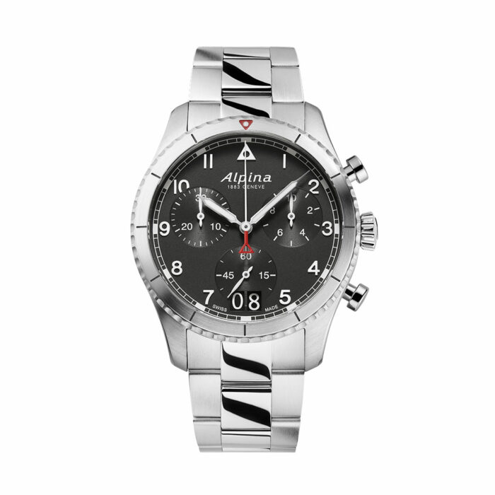 Montre Alpina Pilot Chronographe Big Date AL-372BW4S26B