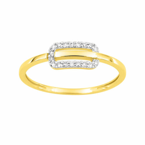 bague maillon diamant or jaune