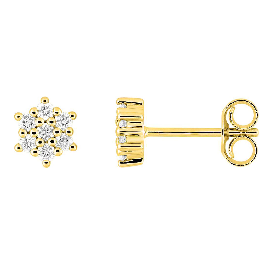 boucles oreilles etoile diamant