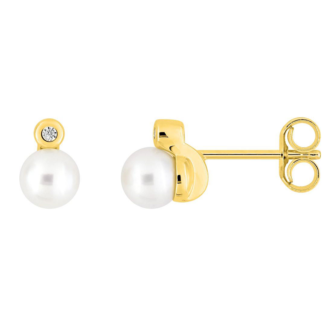 boucles-27423 Boucles d'oreilles perle diamant