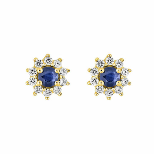 boucles marguerite saphir