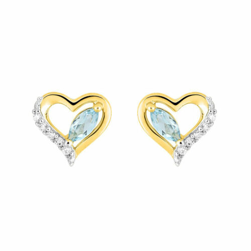 boucles coeur aigue marine