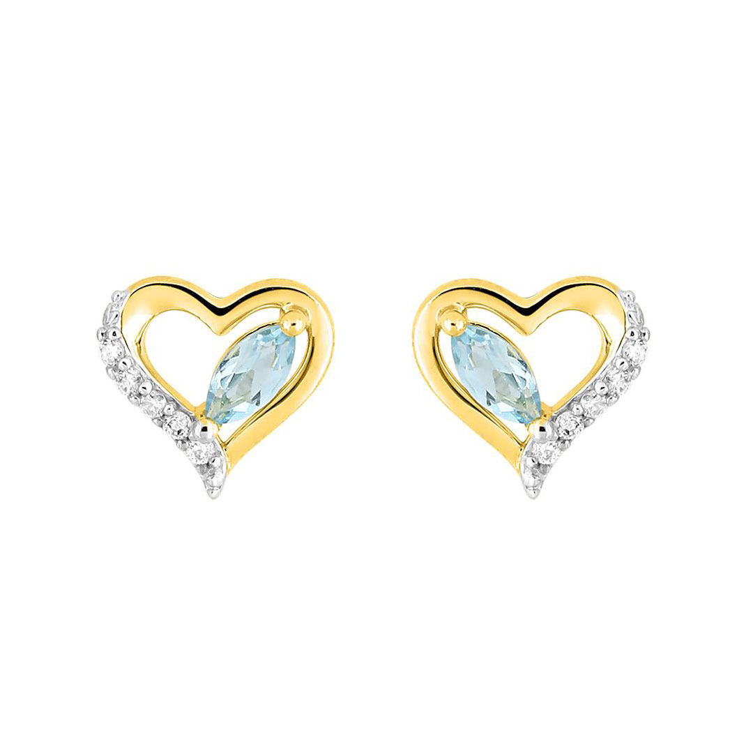 boucles coeur aigue marine