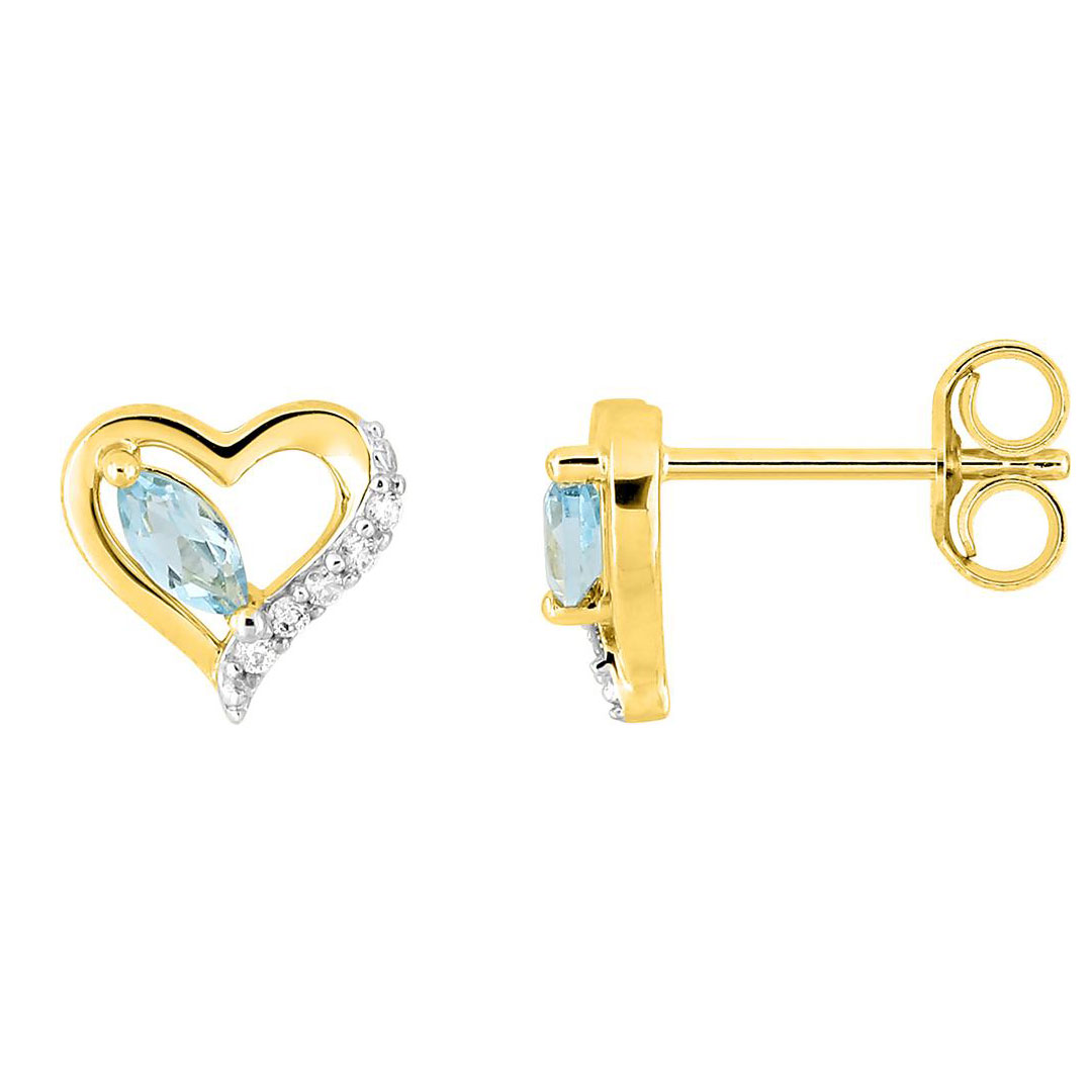 boucles-27437 Boucles d'oreilles coeur topaze