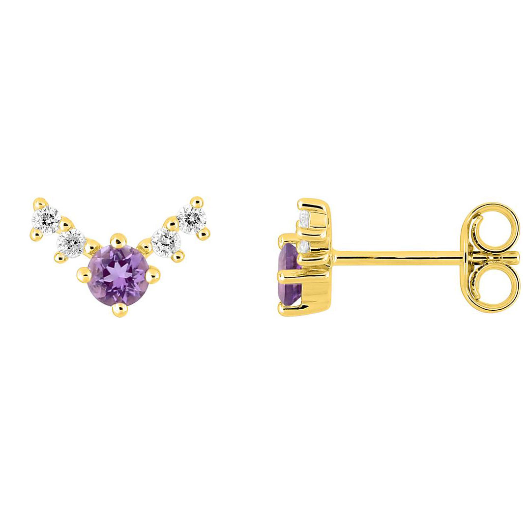 boucles-27438a Boucles d'oreilles amethyste diamant