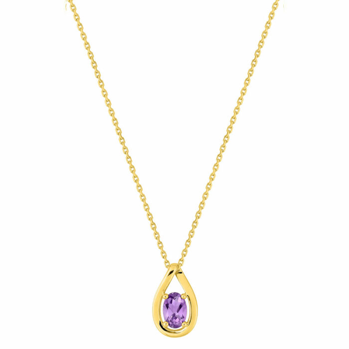 Collier Goutte Améthyste