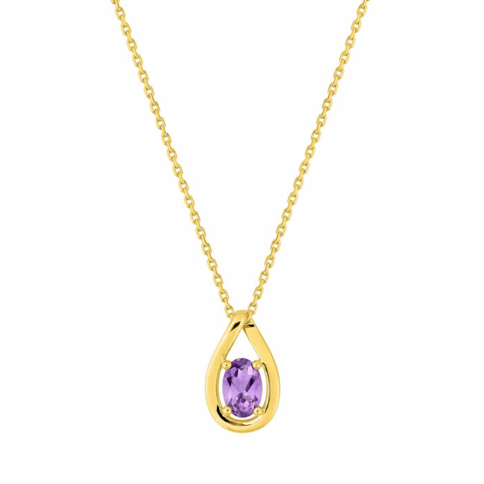 Collier Goutte Améthyste