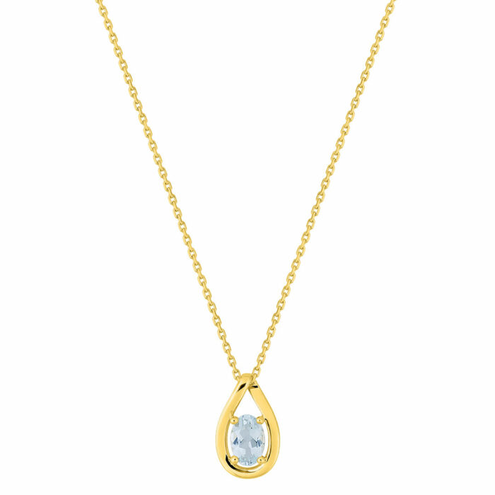 Collier Goutte Aquamarine