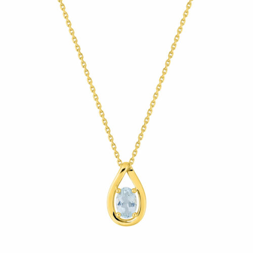 Collier Goutte Aquamarine