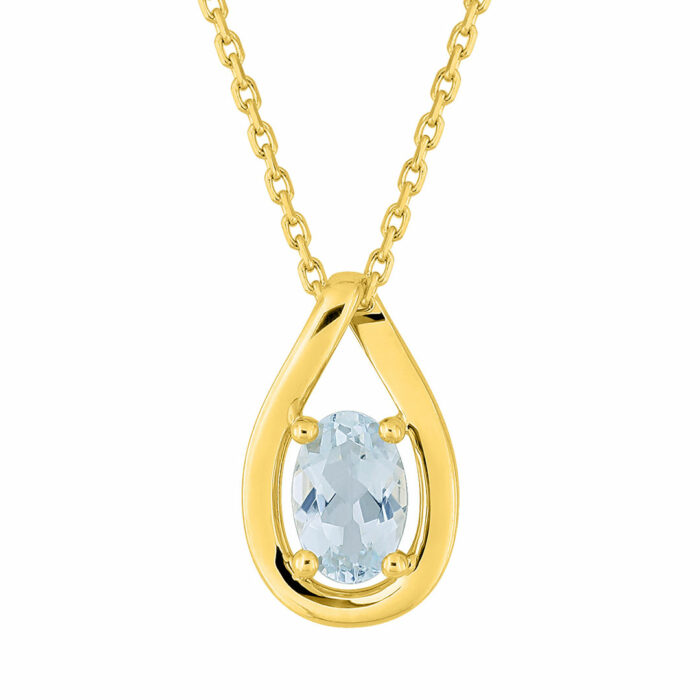 Collier Goutte Aquamarine