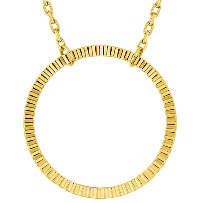 collier cercle or jaune