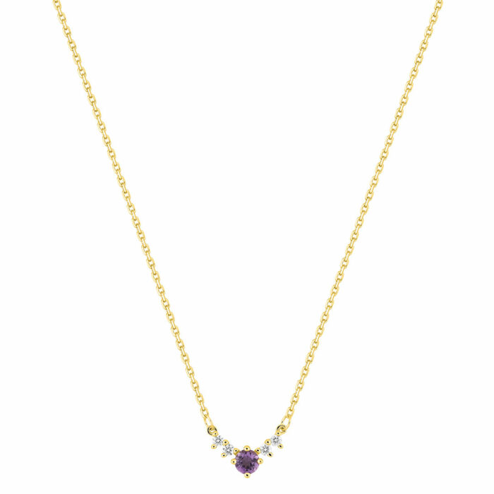 collier amethyste diamant