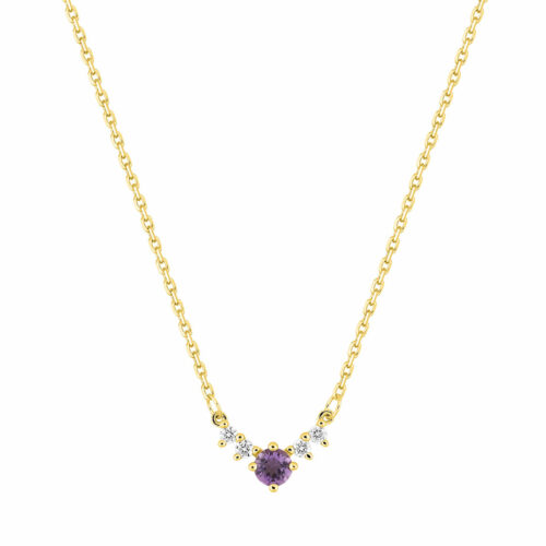 collier amethyste diamant