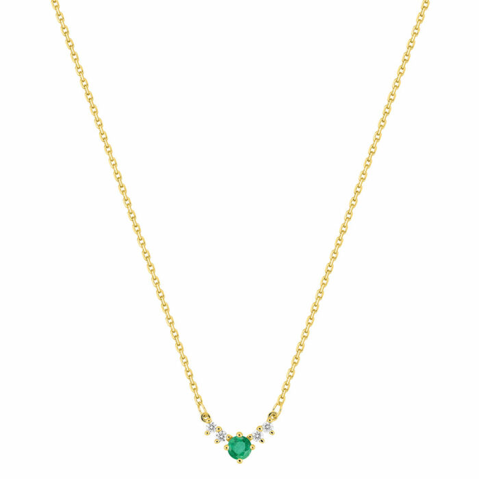 collier emeraude diamant