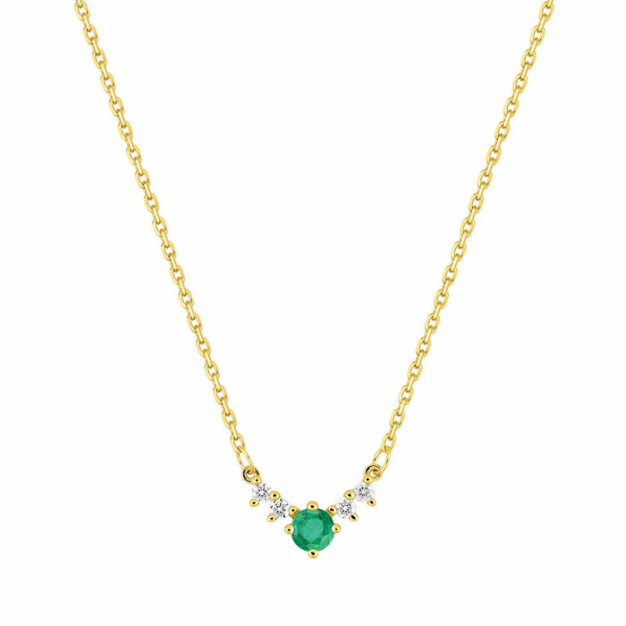 collier emeraude diamant