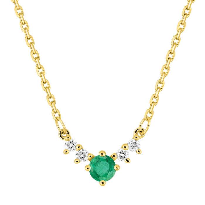 collier emeraude diamant