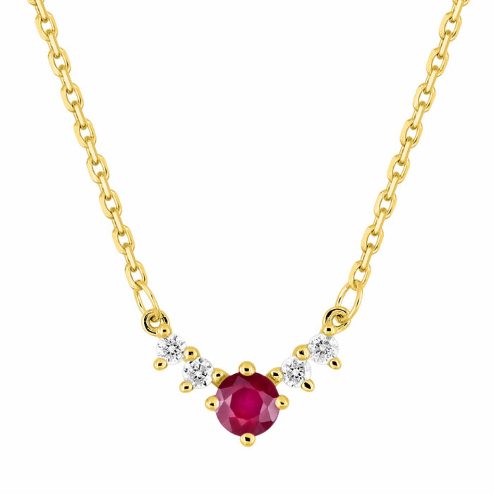 collier rubis diamant