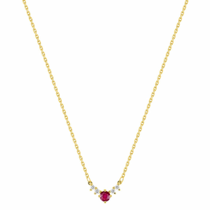 collier rubis diamant