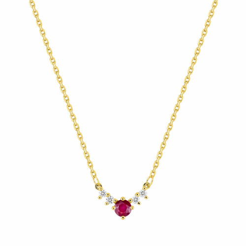 collier rubis diamant