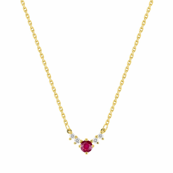 collier rubis diamant