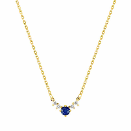 collier saphir diamant
