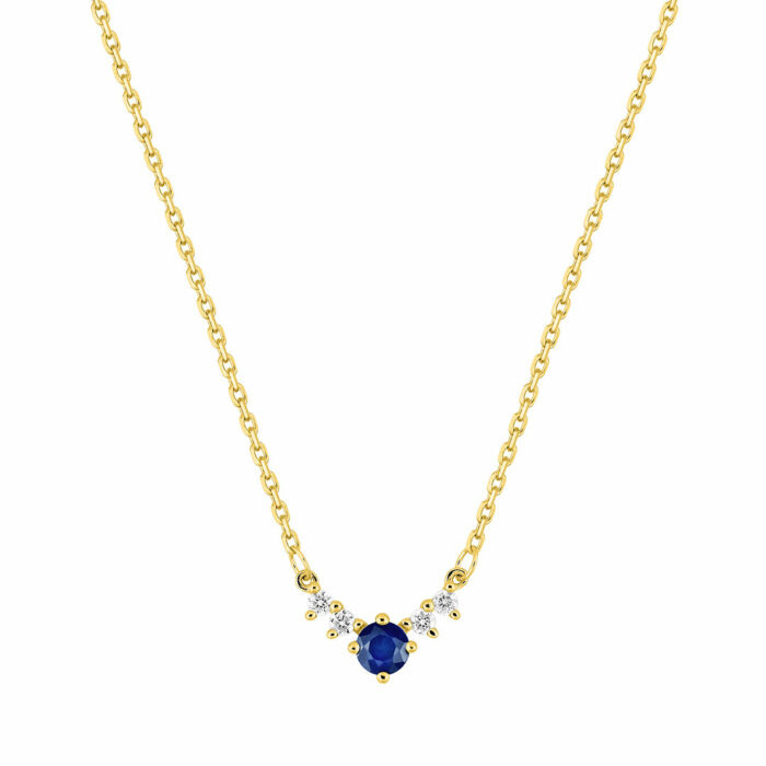collier saphir diamant