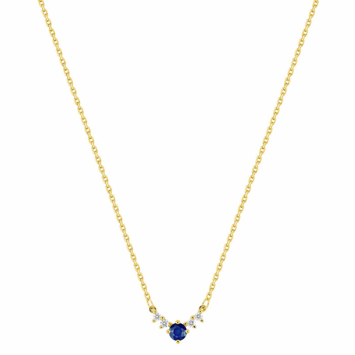 collier saphir diamant