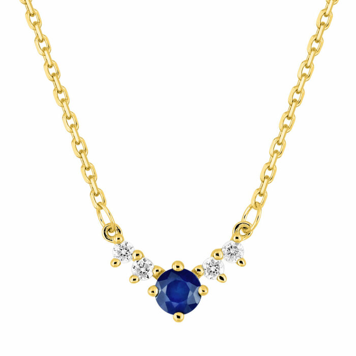 collier saphir diamant