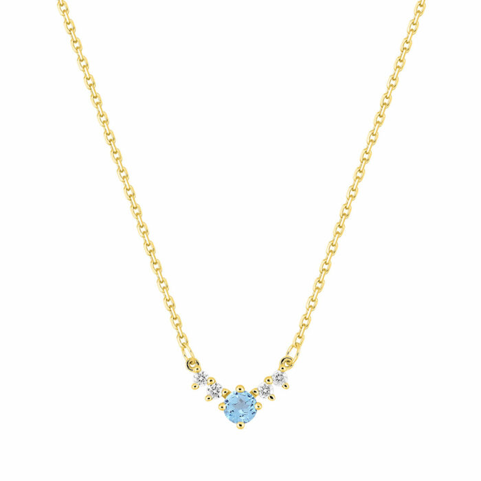 collier topaze diamant