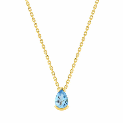 Collier Poire topaze Or jaune
