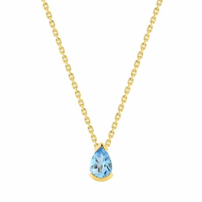 Collier Poire topaze Or jaune