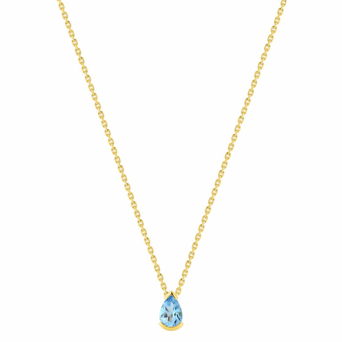 Collier Poire topaze Or jaune