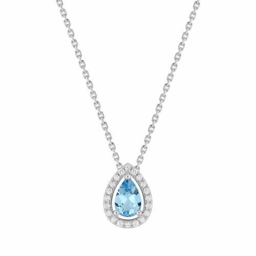 Collier goutte topaze Diamant