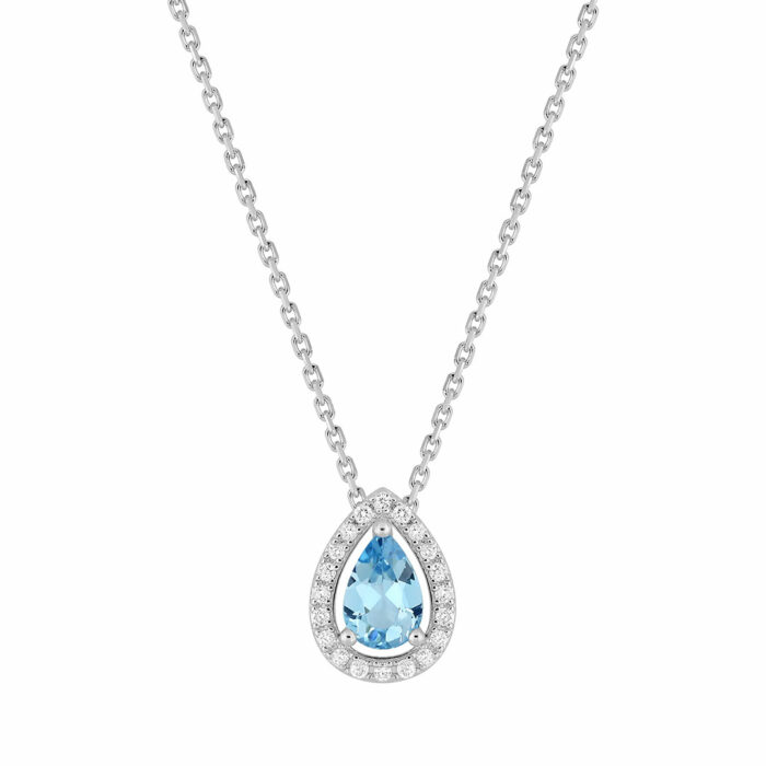 Collier goutte topaze Diamant