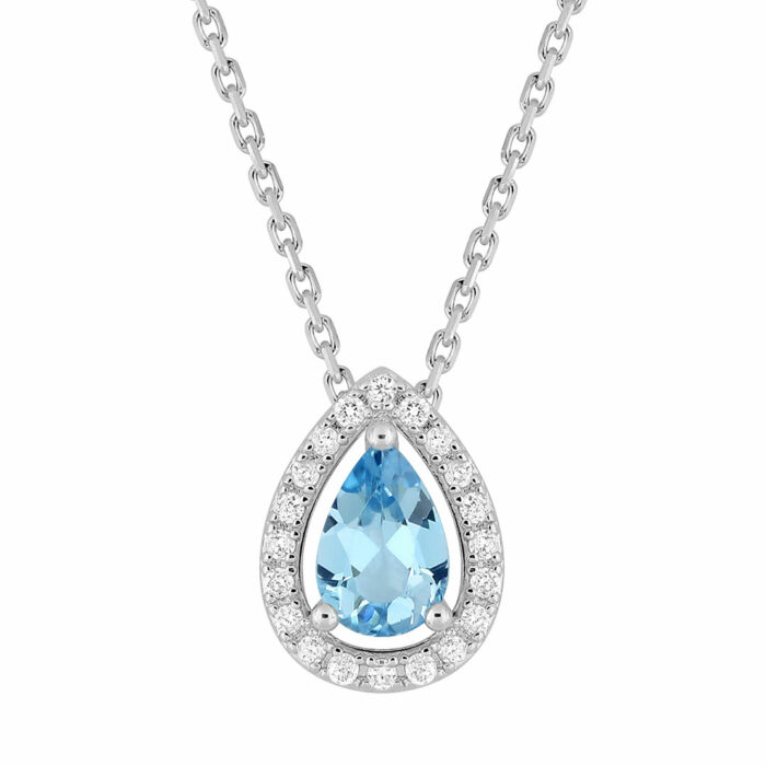 Collier goutte topaze Diamant