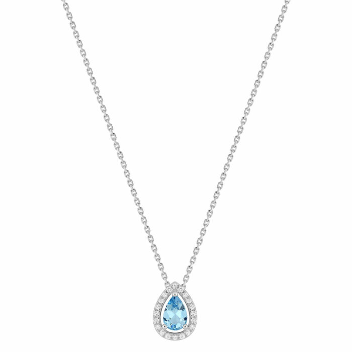 Collier goutte topaze Diamant