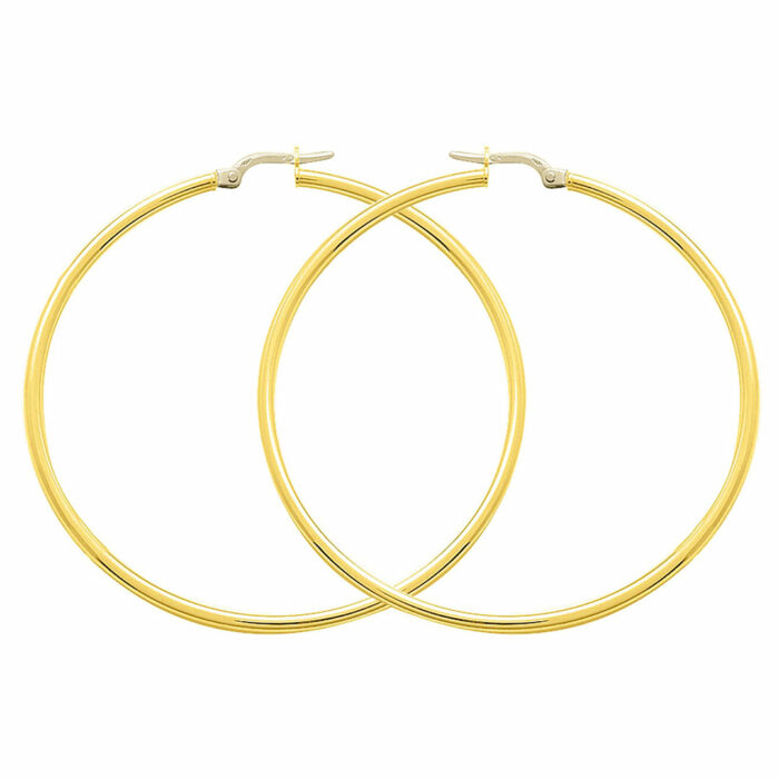 Créoles Or Rondes 2mm Diamètre 50mm
