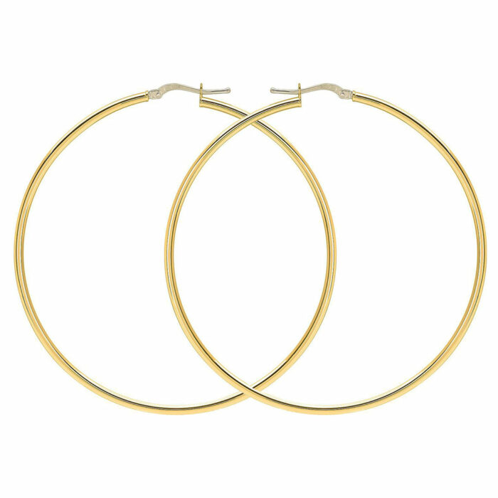 Créoles Or Rondes 2mm Diamètre 60mm