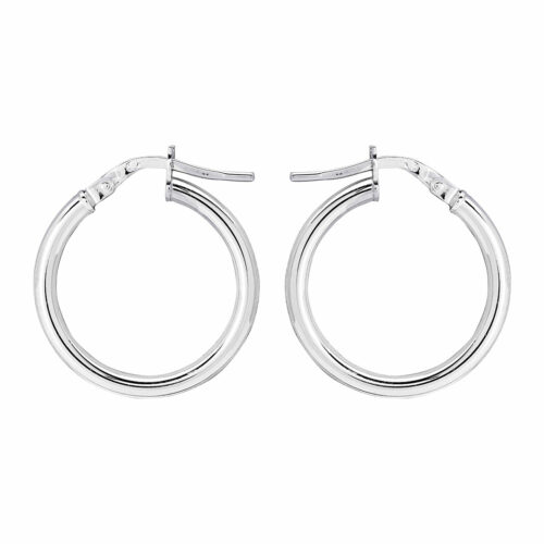 Créoles or blanc diamètre 10mm