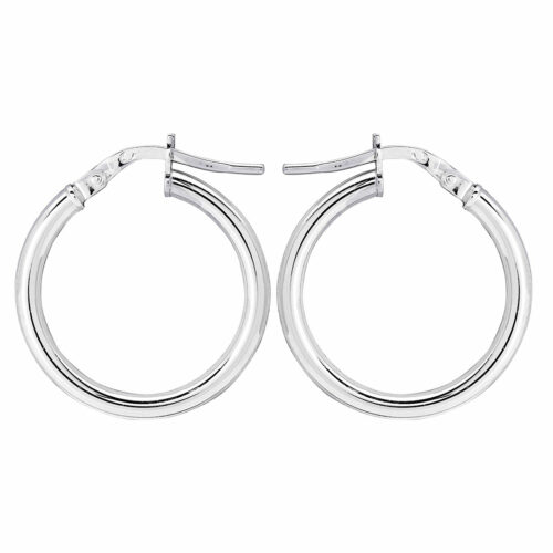 Créoles or blanc diamètre 15mm
