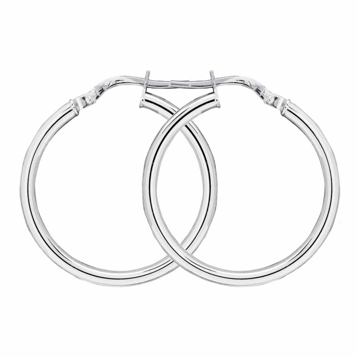 Créoles or blanc diamètre 20mm