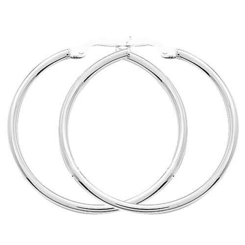 Créoles or blanc diamètre 30mm