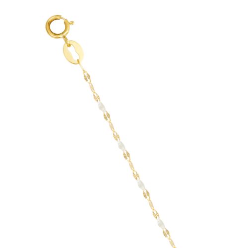 bracelet or boules blanches