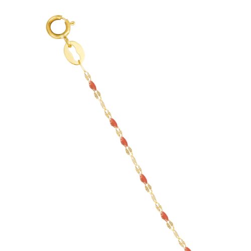 bracelet or boules rouges