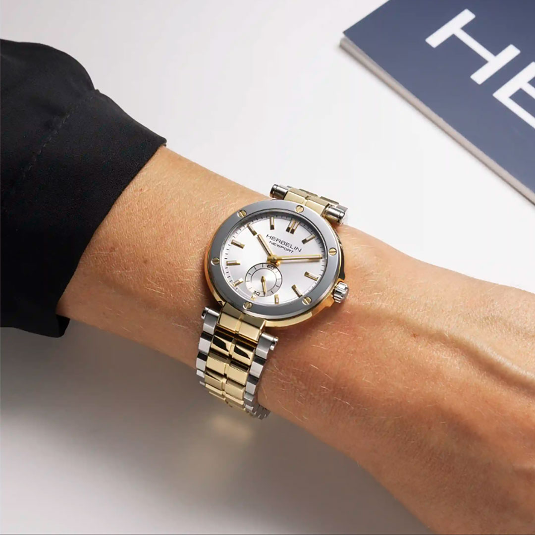 herbelin-18289BT1N12-porte Montre Herbelin newport bicolore 18289BT1N12