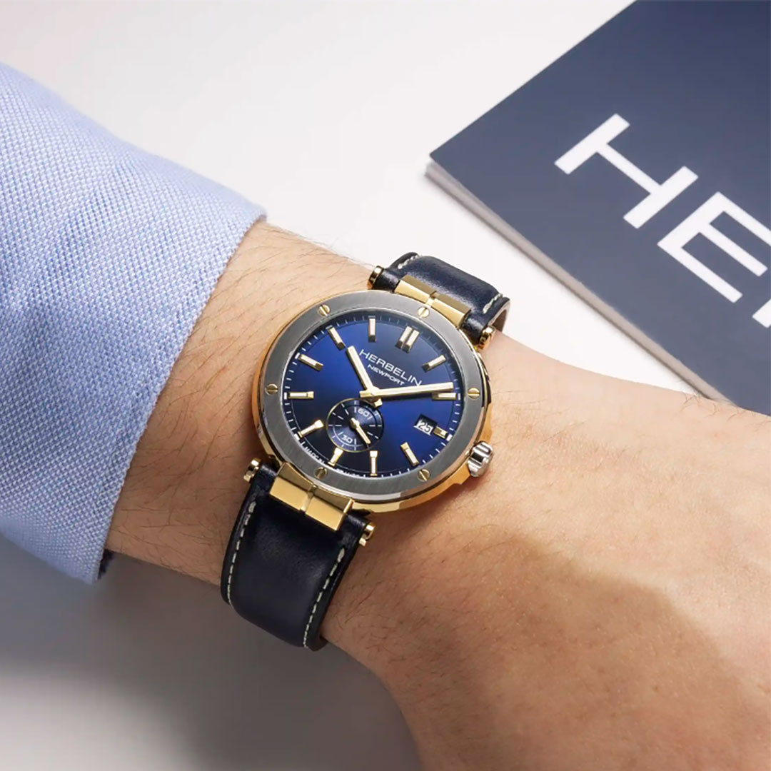 herbelin-18389T1N35-porte Montre Herbelin newport 18389T1N35